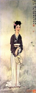 Arte Tradicional Chino Painting - Xu Beihong señora vieja china